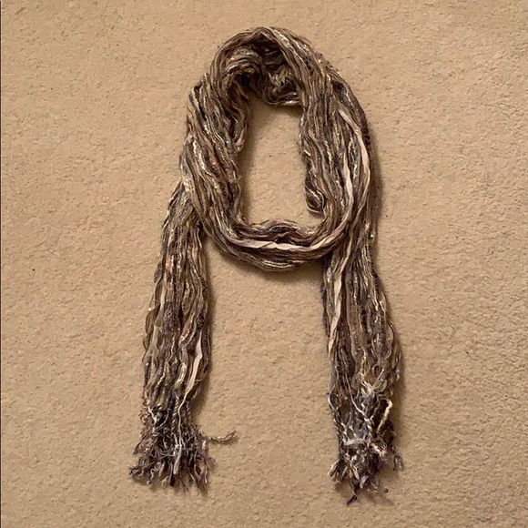 Sparkle scarf with small tassels cute gold fashion - Picture 2 of 8